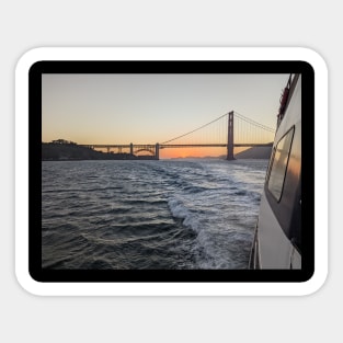 Golden Gate Bridge at Sunset Sticker